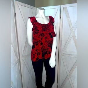 Red and Black Express Top Size Large